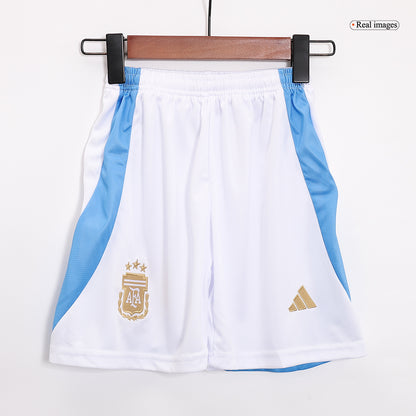 Kid's Argentina Home Jerseys Full Kit Copa América 2024