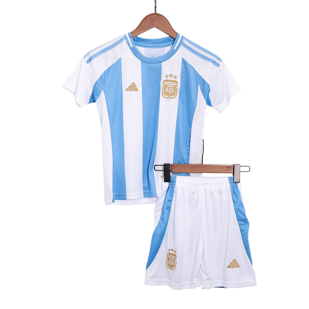 Kid's Argentina Home Jerseys Full Kit Copa América 2024
