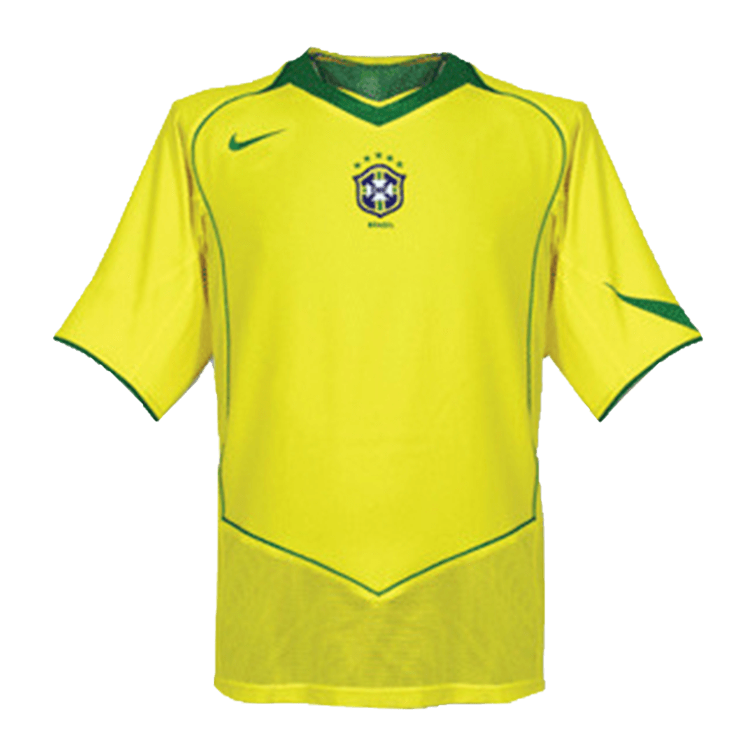 Brazil Home Retro Soccer Jersey 2004