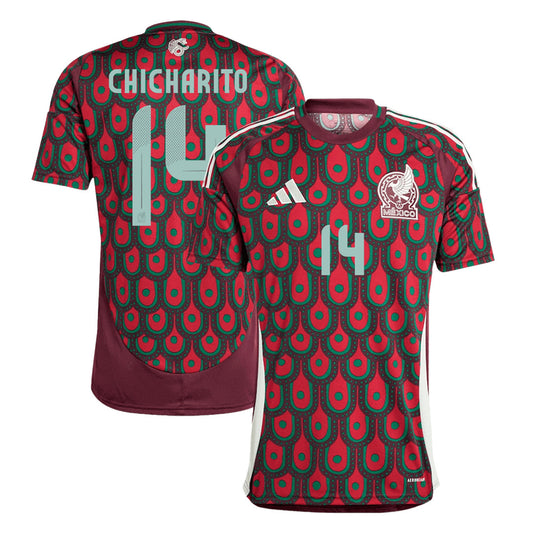 Men's Mexico CHICHARITO #14 Home Soccer Jersey Copa América 2024
