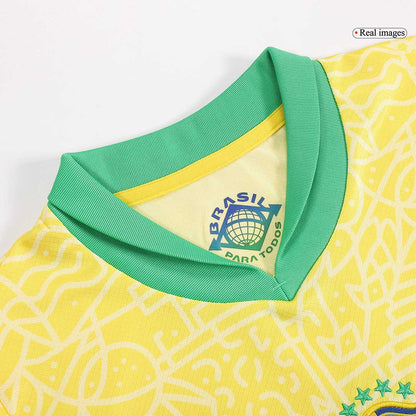 Kid's Brazil Home Jerseys Kit(Jersey+Shorts) Copa América 2024