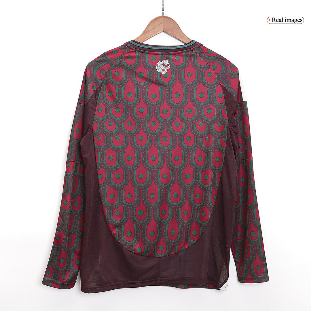 Men's Mexico Home Long Sleeve Soccer Jersey Copa América 2024