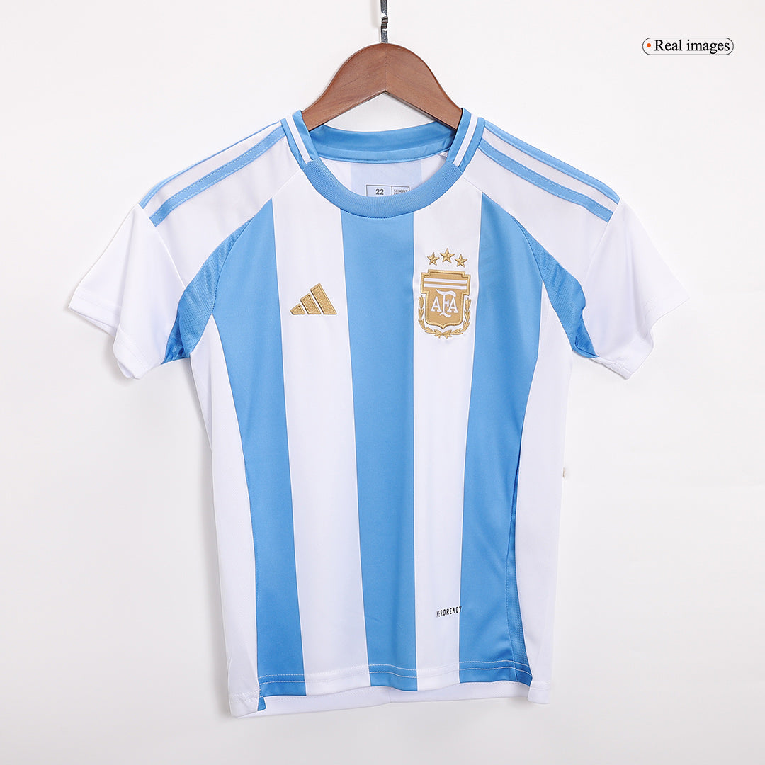 Kid's Argentina Home Jerseys Full Kit Copa América 2024