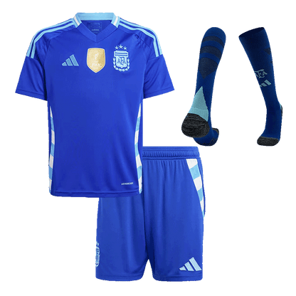 Kid's Argentina Away Jerseys Full Kit 2024
