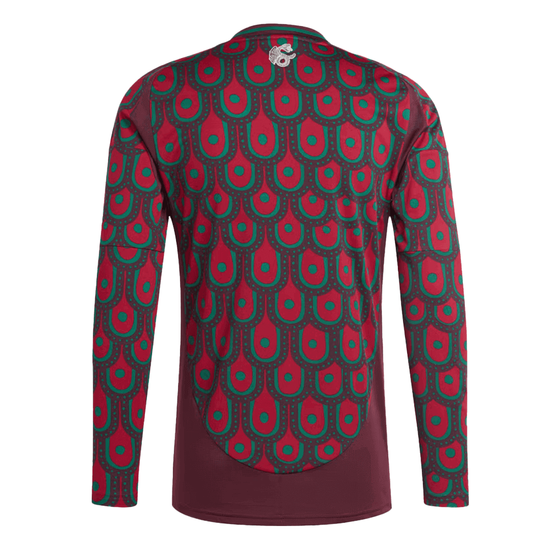 Men's Mexico Home Long Sleeve Soccer Jersey Copa América 2024