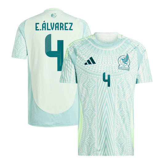 Men's Mexico E.Álvarez #4 Away Soccer Jersey Copa América 2024