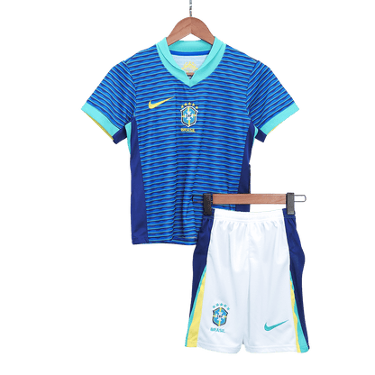 Kid's Brazil Away Jerseys Full Kit Copa América 2024