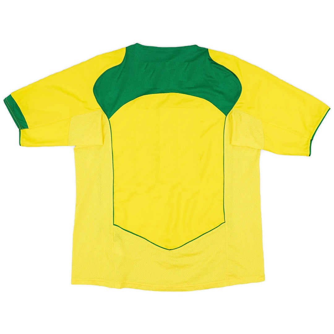 Brazil Home Retro Soccer Jersey 2004