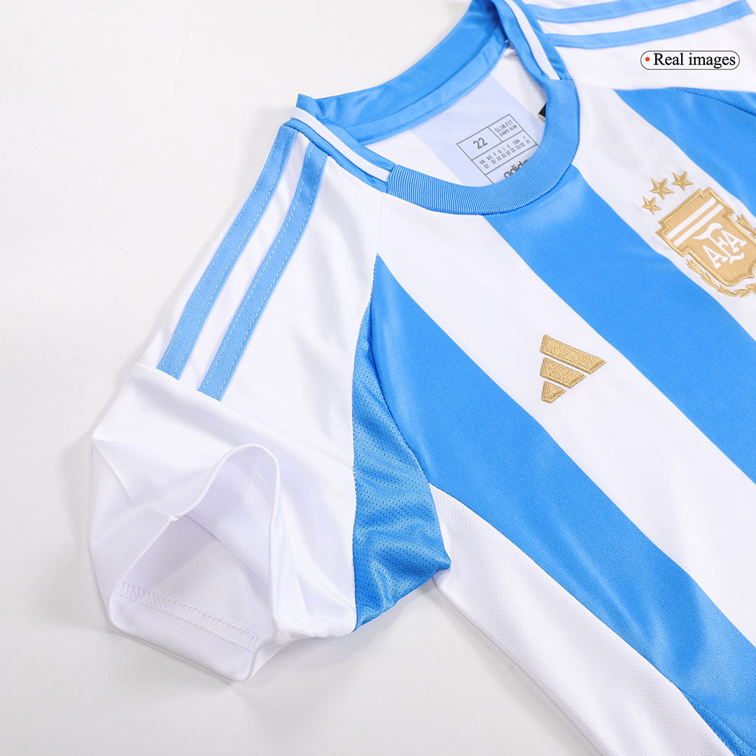 Kid's Argentina Home Jerseys Kit(Jersey+Shorts) Copa América 2024