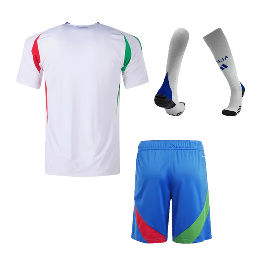 Italy Away Soccer Full Kit Jerseys 2024 Euro
