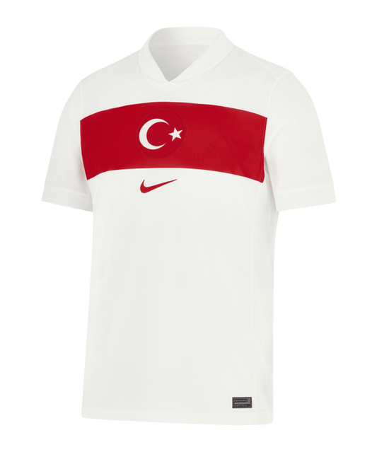 Turkey Home EM 2024 Soccer Jersey white red F100
