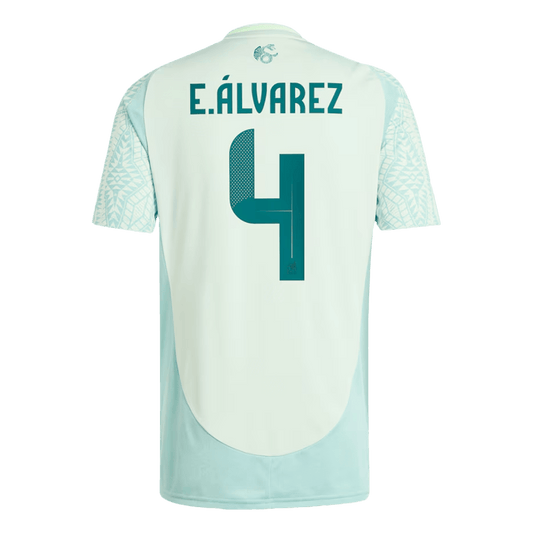 Men's Mexico E.Álvarez #4 Away Soccer Jersey Copa América 2024