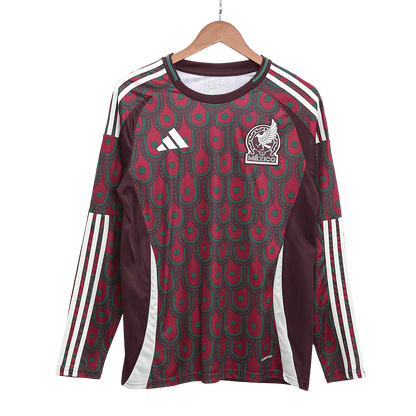 Men's Mexico Home Long Sleeve Soccer Jersey Copa América 2024