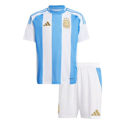 Kid's Argentina Home Jerseys Kit(Jersey+Shorts) Copa América 2024