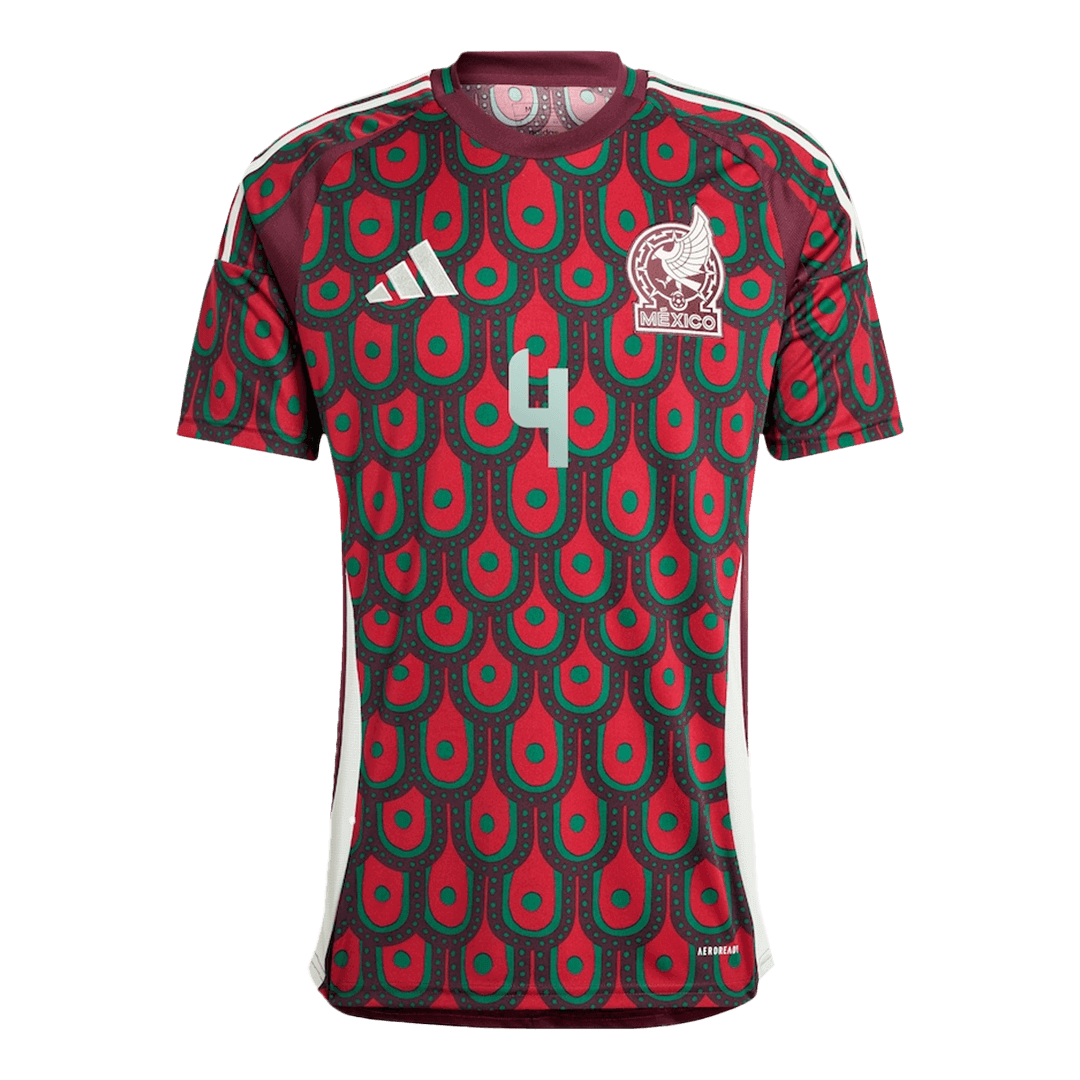 Men's Mexico E.Álvarez #4 Home Soccer Jersey Copa América 2024