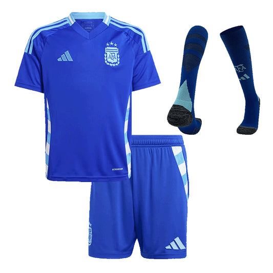 Kid's Argentina Away Jerseys Full Kit Copa América 2024