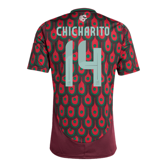 Men's Mexico CHICHARITO #14 Home Soccer Jersey Copa América 2024