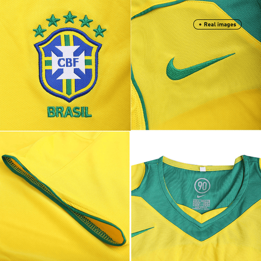 Brazil Home Retro Soccer Jersey 2004
