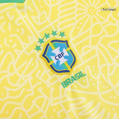 Kid's Brazil Home Jerseys Kit(Jersey+Shorts) Copa América 2024